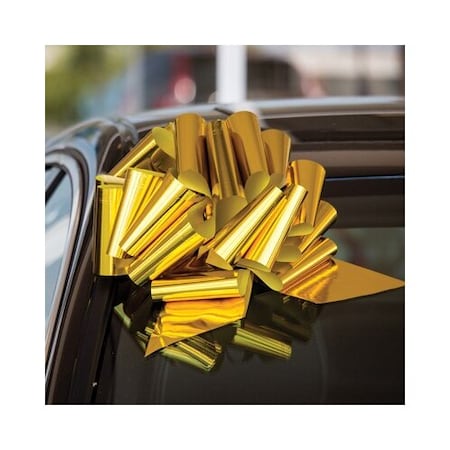 Car Dealer Depot Holiday Pull Car Bow: Gold 535H-GO